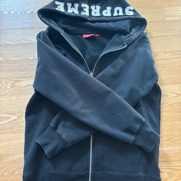 슈프림2015 펠트로고 후드집업