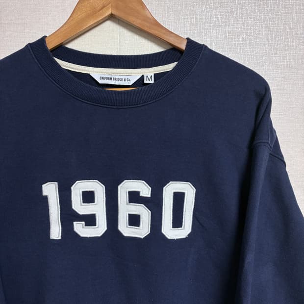 빈티지 유니폼 브릿지 맨투맨 네이비 M