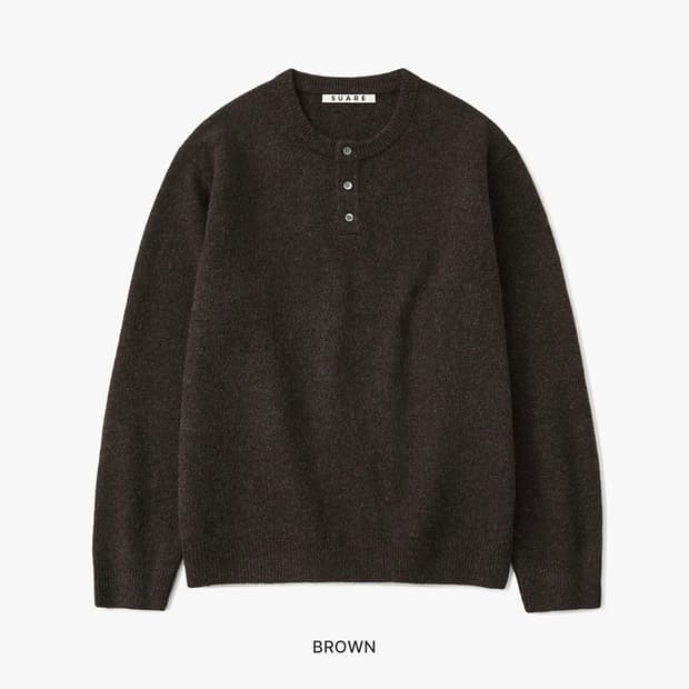 수아레 헨리넥 니트 브라운 XL