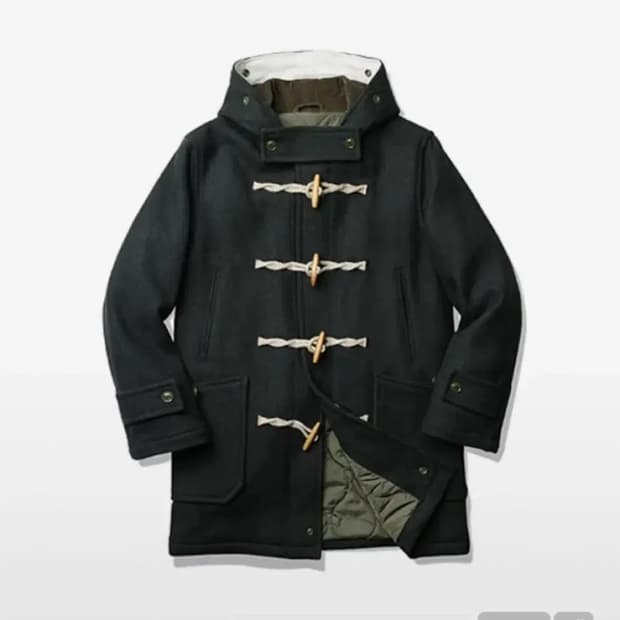 에스피오나지 더플 떡볶이 코트 다크 그린 s