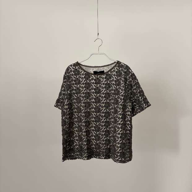 Floral Lace Overlay Top