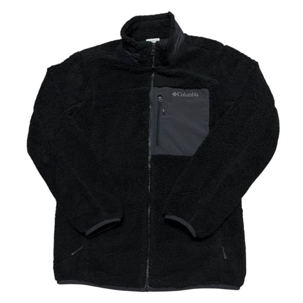 컬럼비아 블랙 뽀글이 플리스