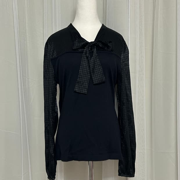 새틴 리본 블라우스 공겜여주 고스 고딕