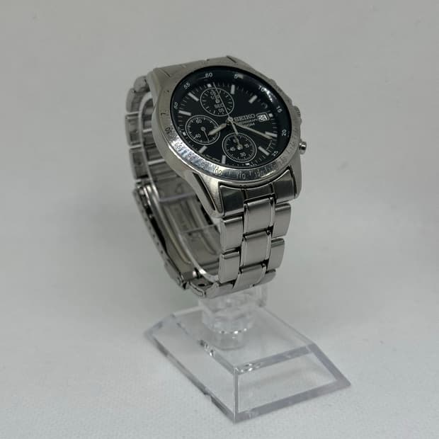 세이코(SEIKO) 크로노그래프 100M 스테인리스 스틸 시계