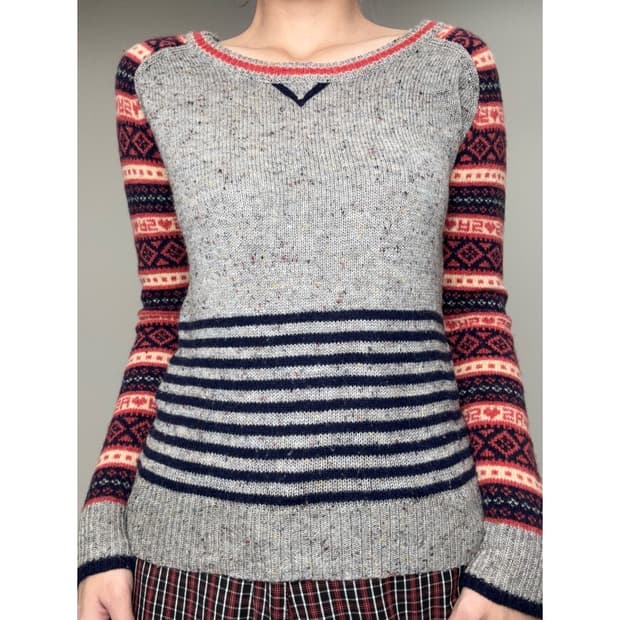 빈티지 노르딕 울 니트