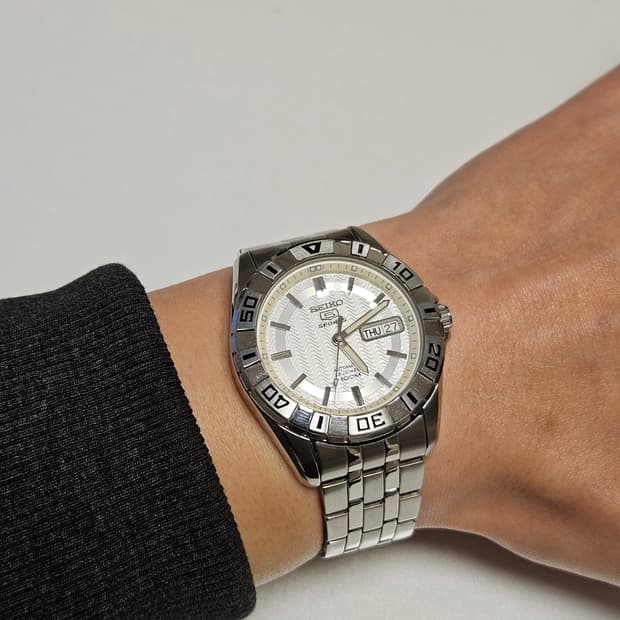 세이코5 스포츠 오토매틱 메탈 시계
