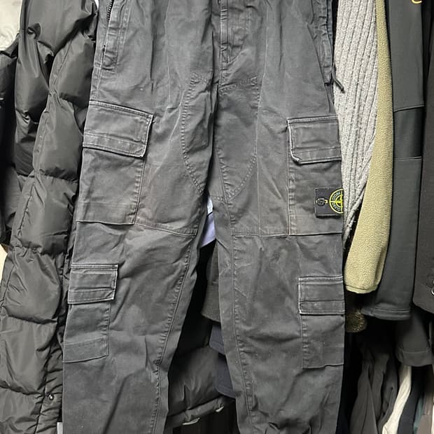 스톤아일랜드 올드이펙트 더블 탄창 스트링 카고팬츠 28