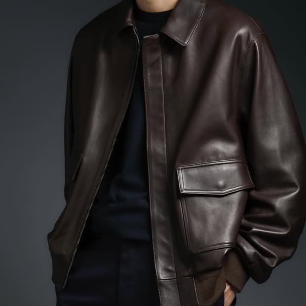 Loeff / A-2 레더자켓 다크브라운 / M