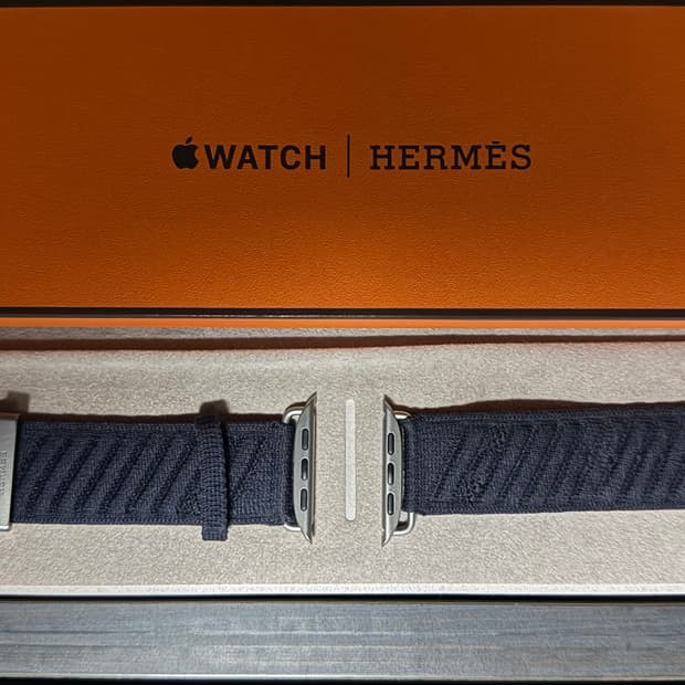 애플워치 에르메스 블루뉘 밴드.