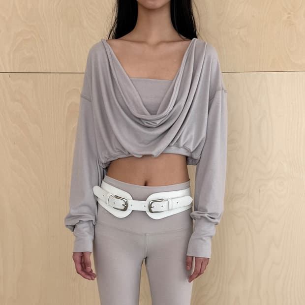  세릭 Draped Back Top _ Beige 