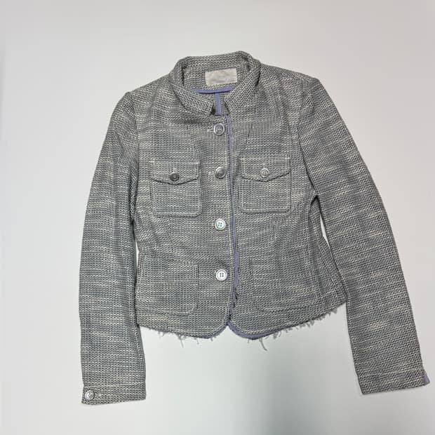 여성 한섬 시스템 하객룩 트위드 크롭 자켓