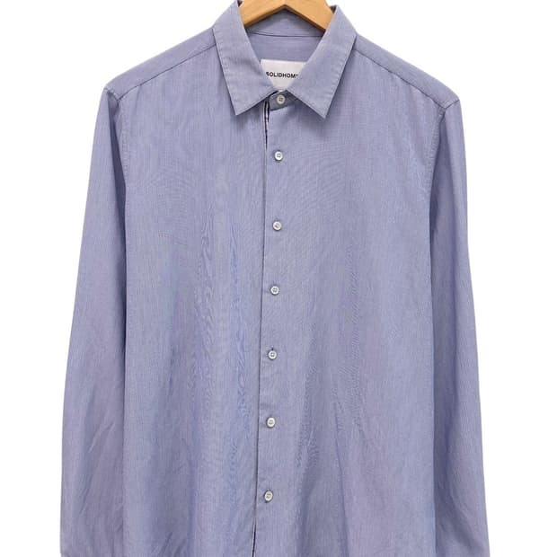 솔리드옴므 슬림핏 셔츠 소라색 (50/국내105)