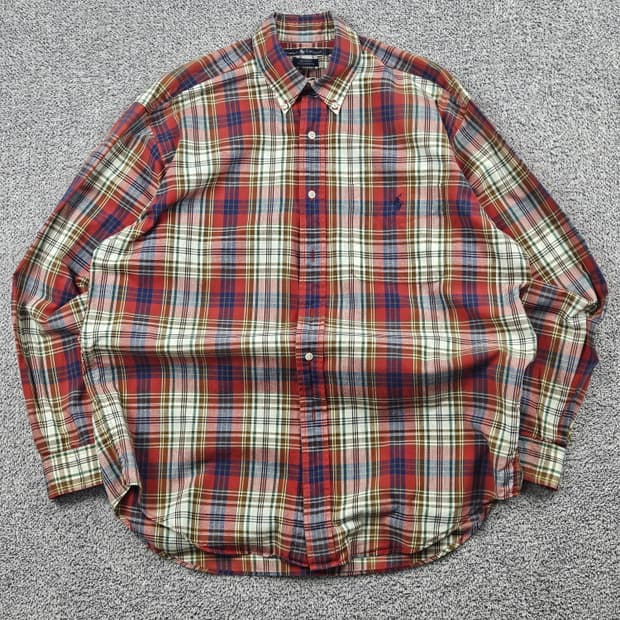 폴로랄프로렌 체크 패턴 코튼 셔츠 ( M ) / 10006