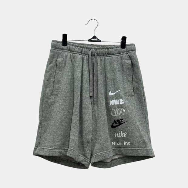 나이키 멀티로고 그레이 밴딩 반바지