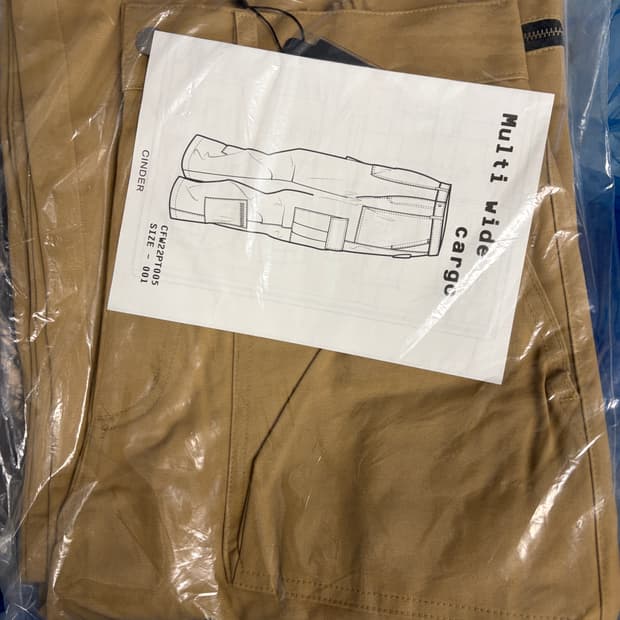 1 신더 멀티 와이드 카고 팬츠 베이지 미개봉 새제품 판매