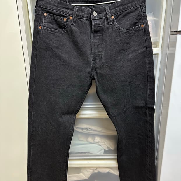 리바이스 501 프리미엄 흑청 32