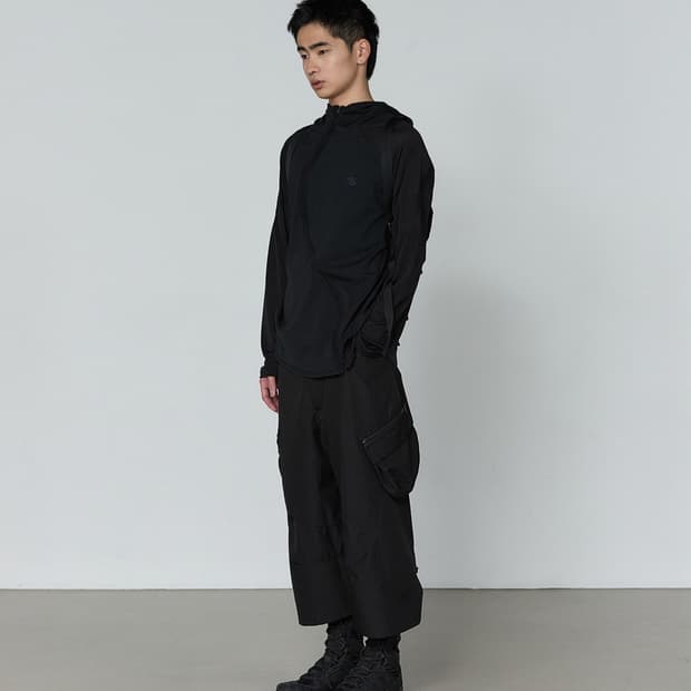 산산기어 26ss wave hood long sleeve 블랙