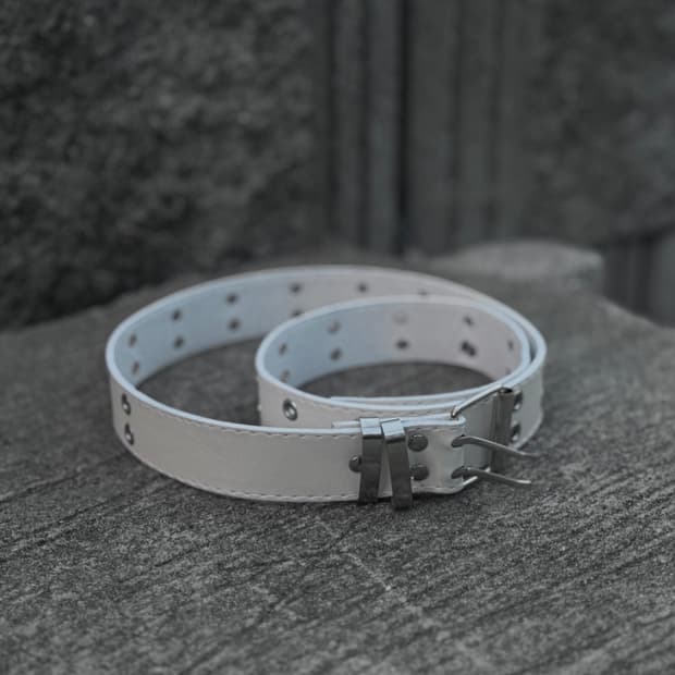 White Double Wrap Belt