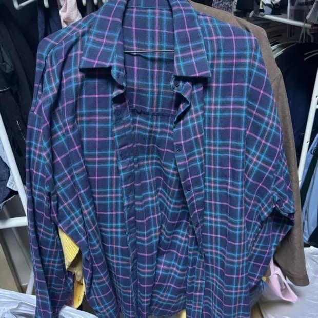 빅사이즈 육육걸즈 체크남방