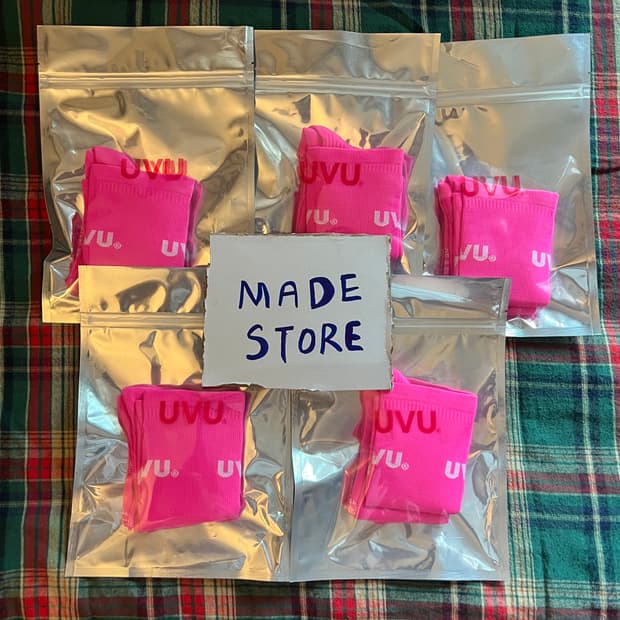 UVU 양말 러닝 삭스 핑크