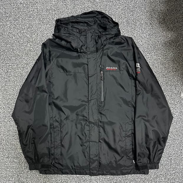 (L추천) 디키즈 후드 바람막이 블랙