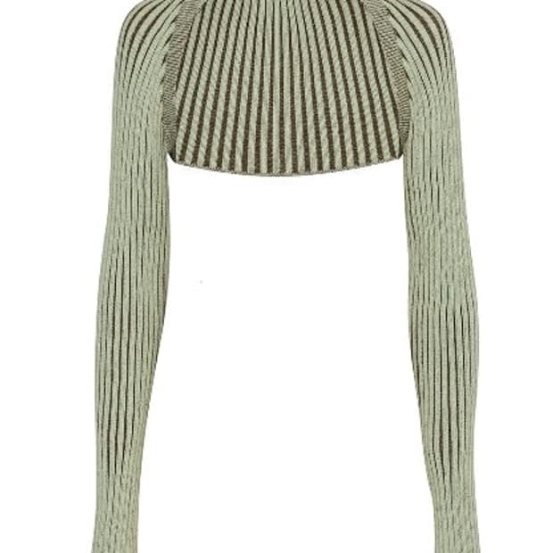 더오픈프로덕트 리브드 볼레로 가디건