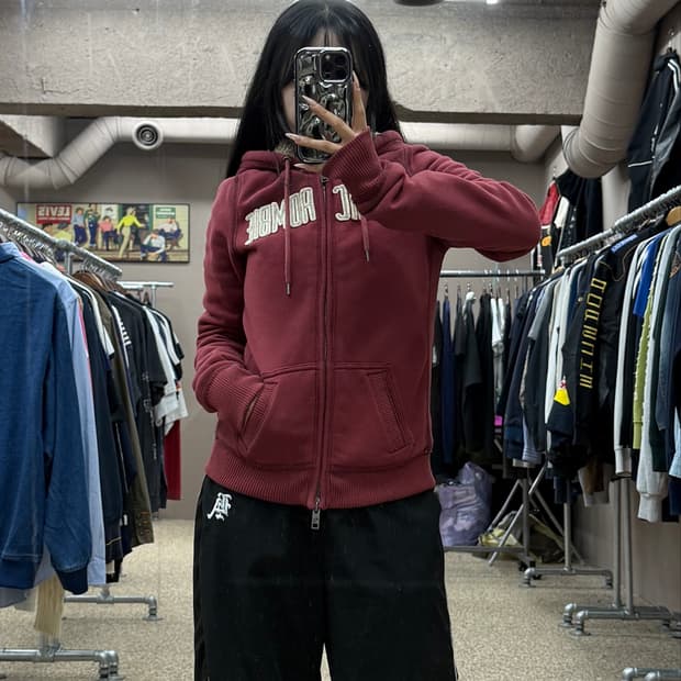 아베크롬비 자수로고 빈티지 후드집업 S15