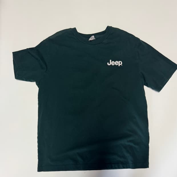지프 Jeep 스몰 로고 반팔 티셔츠 L 그린