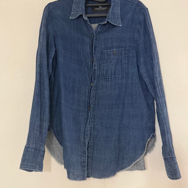 모노크롬 인디고 워시드 셔츠