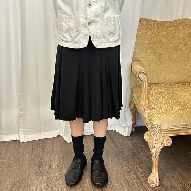 TRANSIT 져지 플레어 스커트