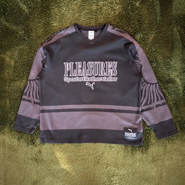 [L] 푸마 X 플레져스 Pleasures 코튼 하키 저지 블랙