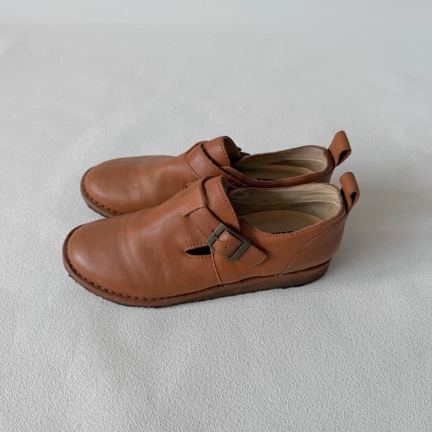 [230]Pre owned 레더 오로라 무드 슈즈