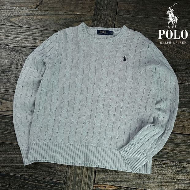 [폴로 랄프로렌] 포니 로고 자수 케이블 니트 M19082