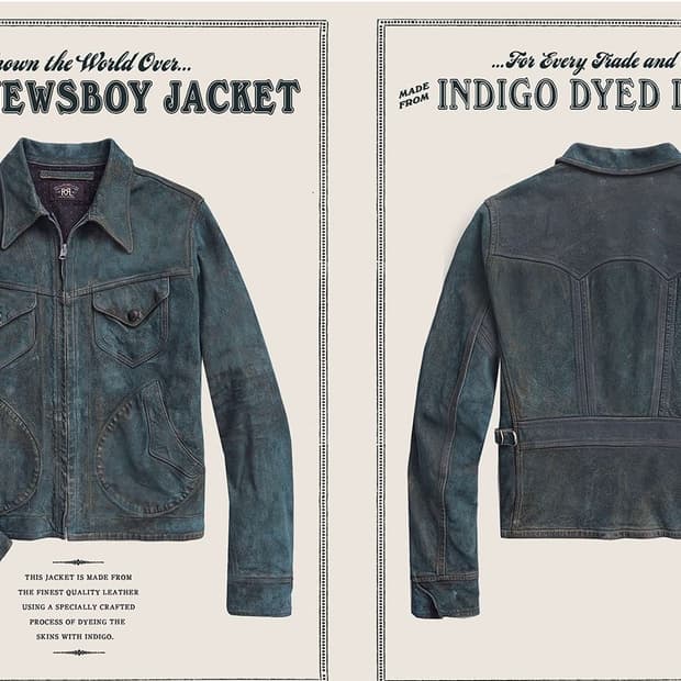 RRL 더블알엘 인디고 양가죽 자켓