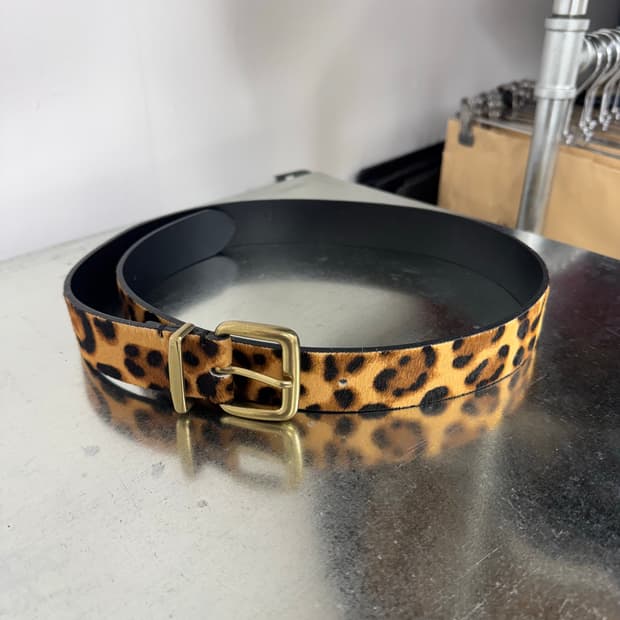 35mm Leopard Belt 레오파드 송치 벨트-엔틱골드
