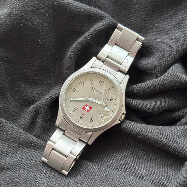 vintage militia metal watch