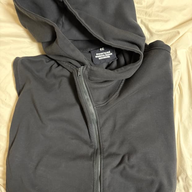 EE 커브드 후드집업 차콜 L