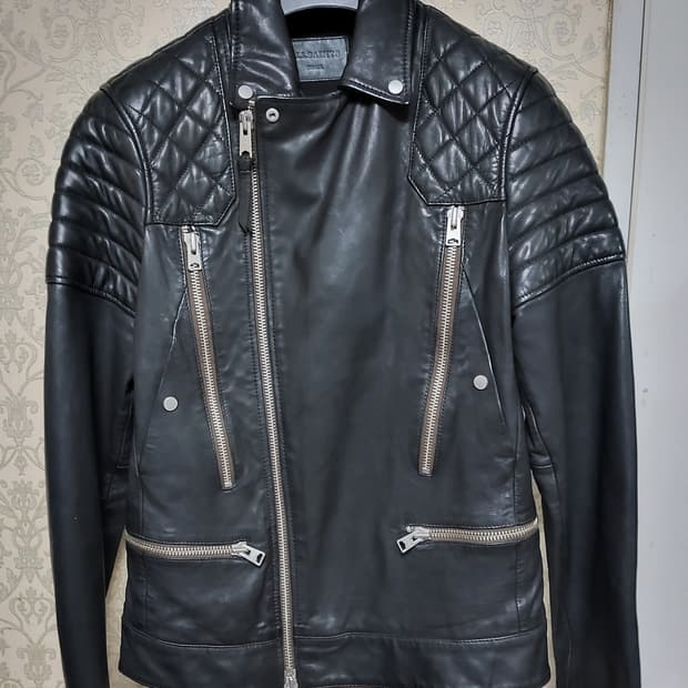 올세인츠 양가죽 콘로이바이커자켓