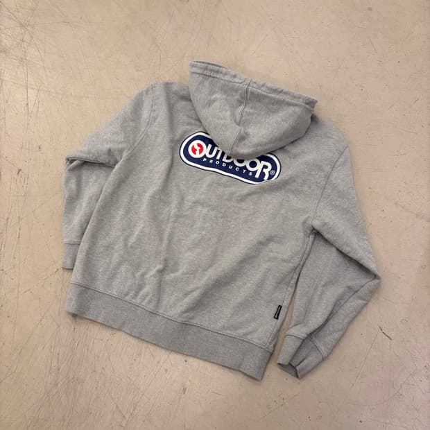 아웃도어프로덕츠 빅로고 그레이 후드집업