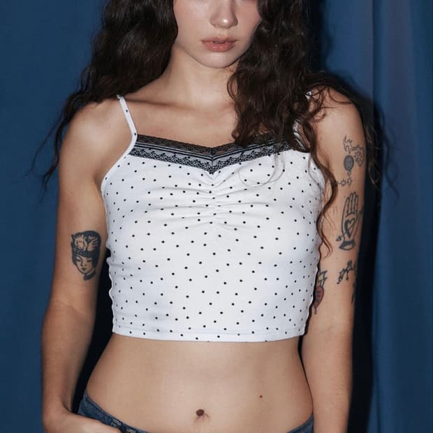 Star Shirring Sleeveless (White)