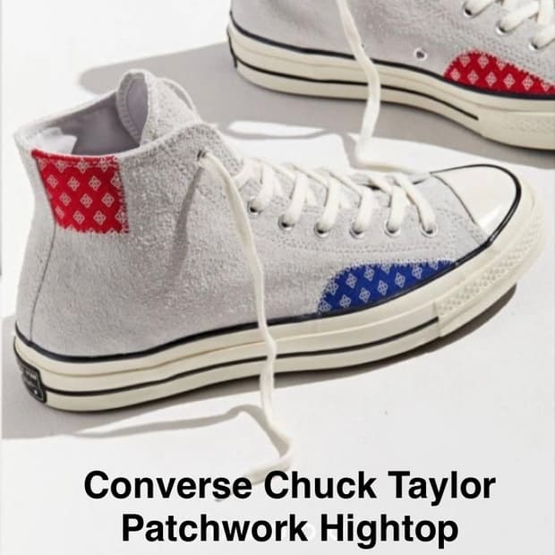 컨버스 척테일러 박스째 새거 스웨이드 패치워크 스니커즈 하이탑