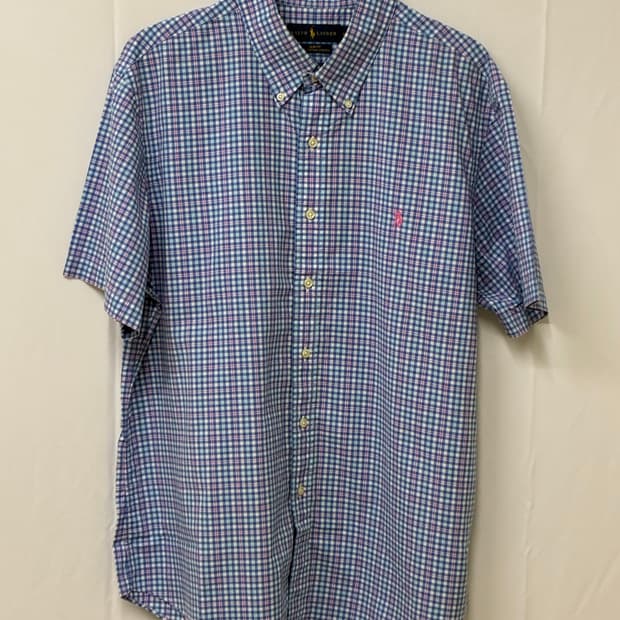 랄프로렌 깅엄 체크 셔츠 XL