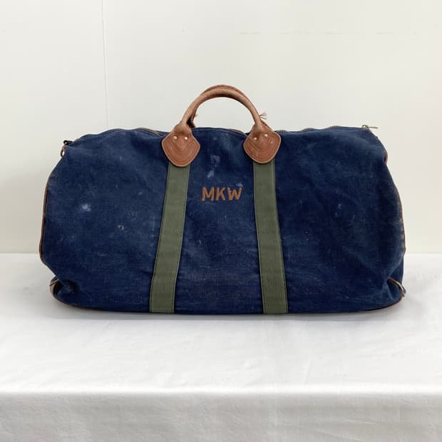 80's 엘엘빈 캔버스 레더 더플백