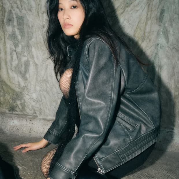 헬레네파리스 워시드 레더 블루종