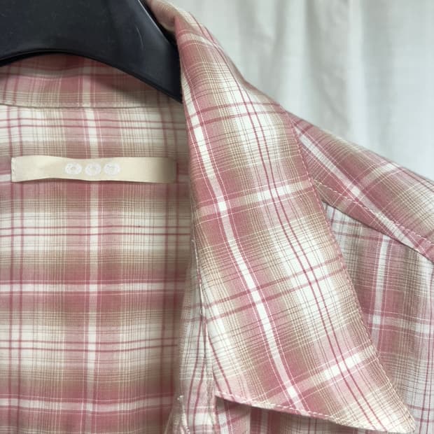 999휴머니티 EASY CHECK SHIRTS V10(PINK) 1사이즈