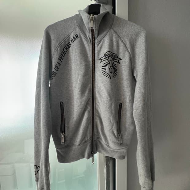 DSQUARED2 집업 트랙 자켓 (그레이)