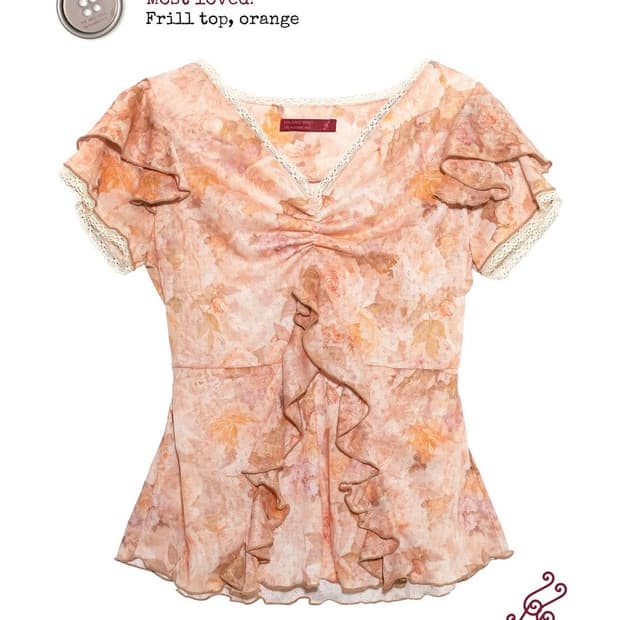 인앤양인하모니 Frill top orange