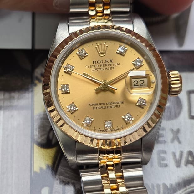 롤렉스 데이저스트 69173 18K콤비 오리지널 10P다이아 쥬빌리줄 여