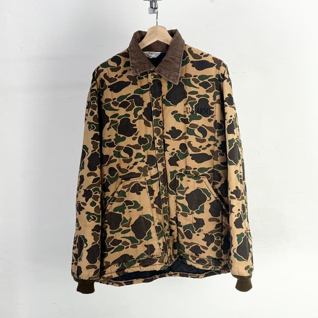 키 임페리얼 카모 us army 코듀로이 카라 다운 자켓