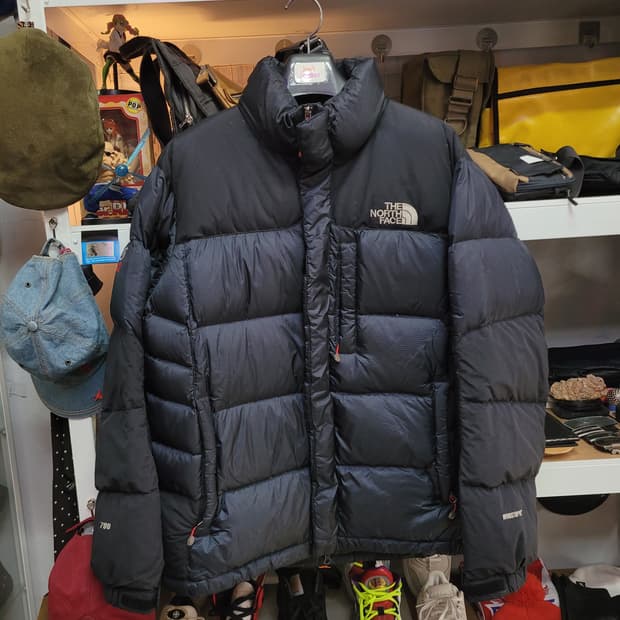 노스페이스 700 블랙 진네이비 패딩